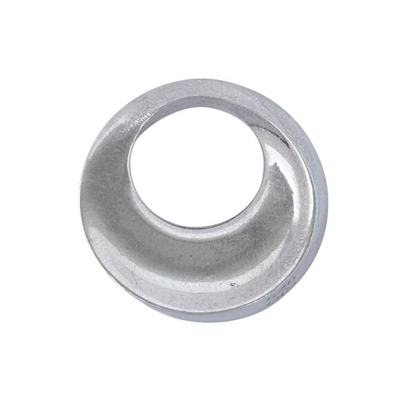 Vintage Sterling Silver 925 Circle Pendant | Open Center Modernist Charm - Picture 3 of 8